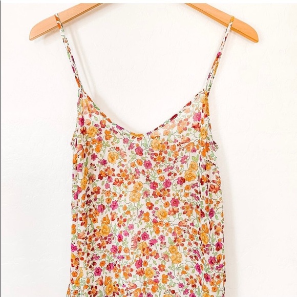 Zara floral spaghetti strap sundress with ruffles - Picture 4 of 8